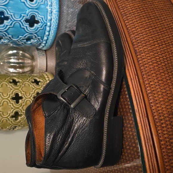 Carlo Morandi Vintage Men's Black Leather Buckle Shoes Size 9.5 - Picture 4 of 9